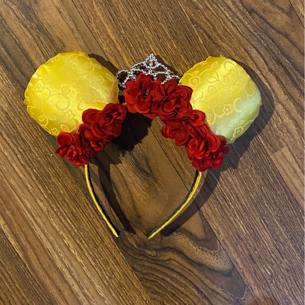 Belle Disney ears with Flowers
